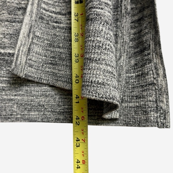 Talbots Lightweight Marled Duster Cardigan Size L Open Front Knee Length Slits - Picture 10 of 13